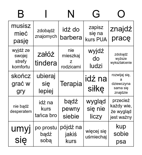 normikowe bingo Card