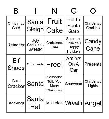 BC BINGO CHRISTMAS EDITION Bingo Card