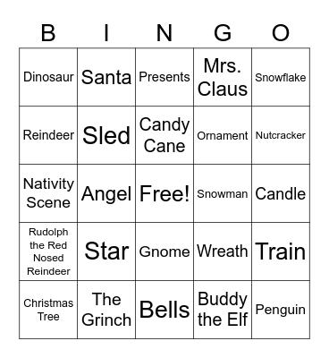 Christmas Bingo! Bingo Card