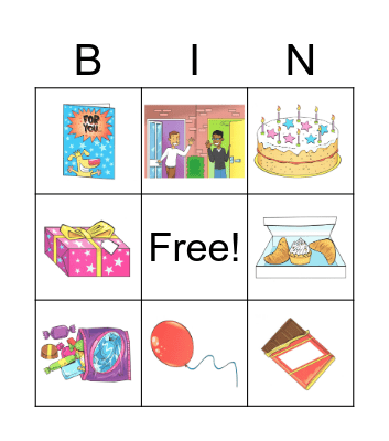 party words Bingo Card