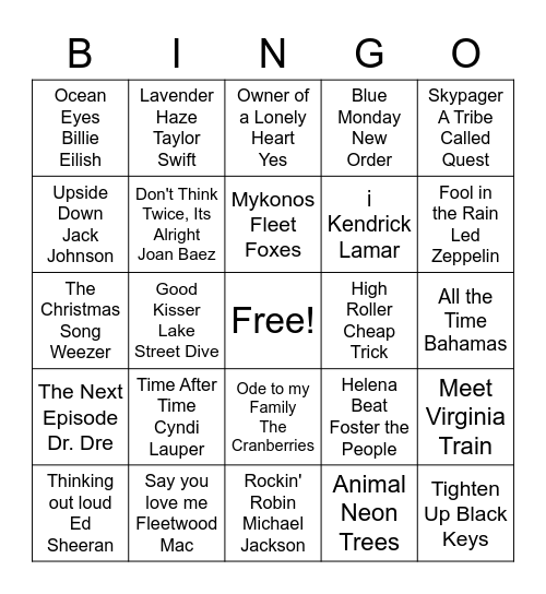 Bingo Mania 2 Bingo Card
