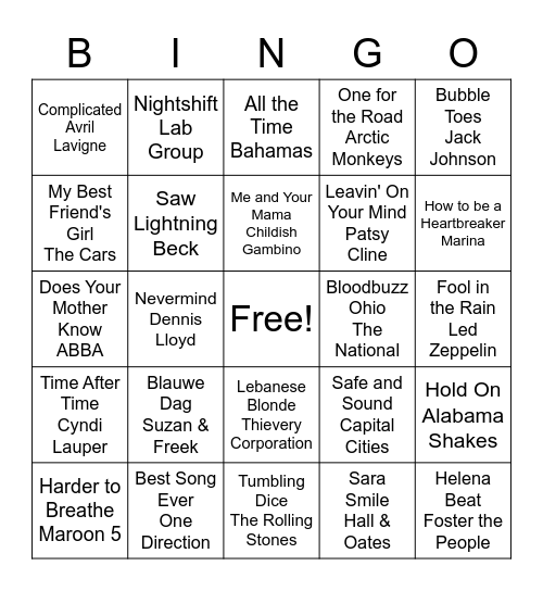 Bingo Mania 4 Bingo Card