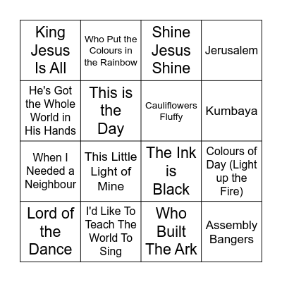 Assembly bangers Bingo Card