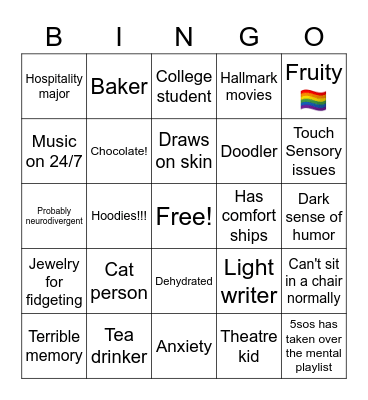 Legolas Bingo Card