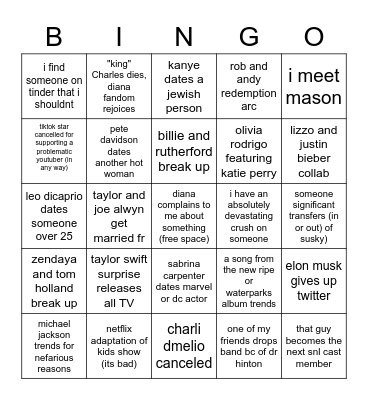 My 2023 Bingo Card Bingo Card
