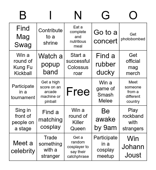 MagBingo 2023 Bingo Card