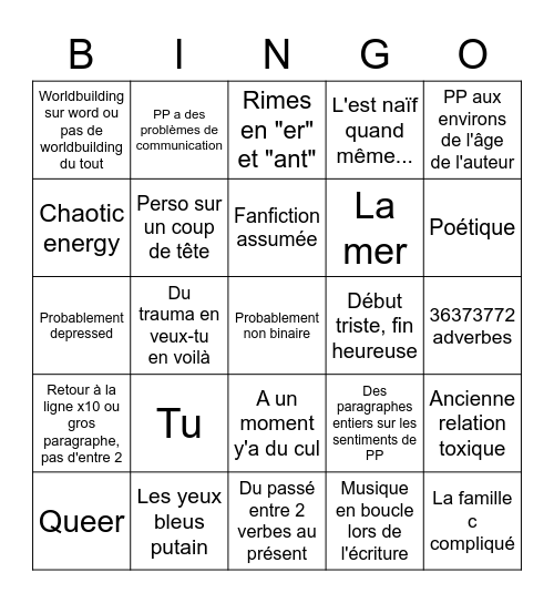Bingo de Tetsu Bingo Card
