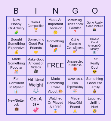 — ZAC’S 2023 — Bingo Card