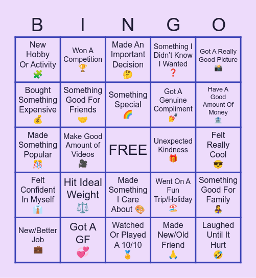 — ZAC’S 2023 — Bingo Card