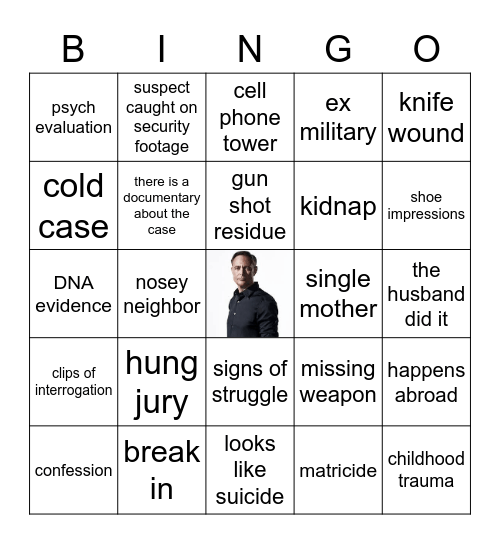 True Crime Podcast BINGO Card
