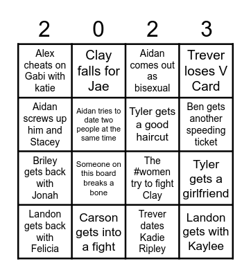 2023 Bingo Card