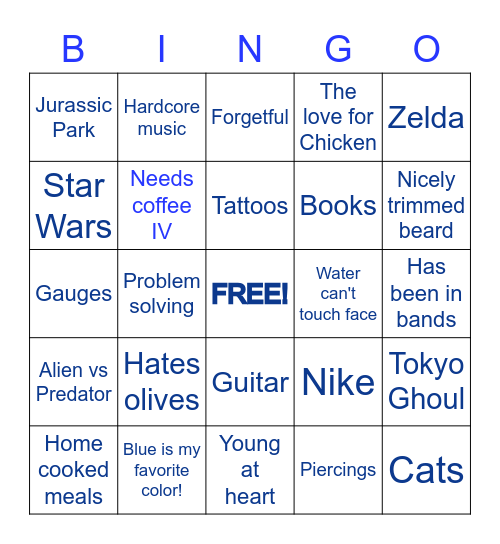 How Similar Are You to Rob! Bingo Card