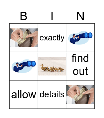 Unit 6 Vocabulary Bingo Card