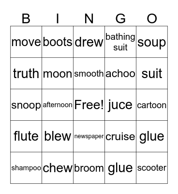 OO Bingo Card