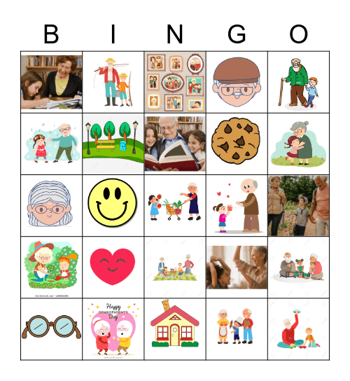 Happy Grandparents' day Bingo Card