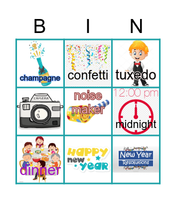 New Year Bingo Card