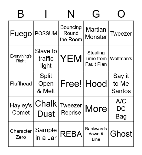 Haas Bingo! Bingo Card