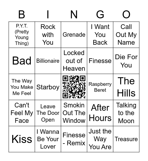 WKND+MJ+P+BM Bingo Card