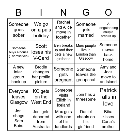 2023 Bingo Card