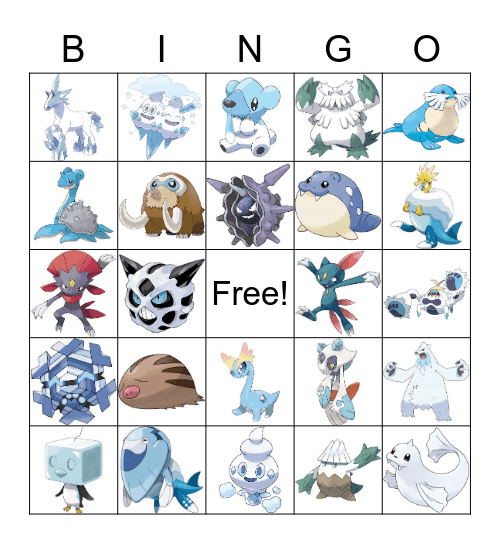 Pokémon Bingo Event Bingo Card