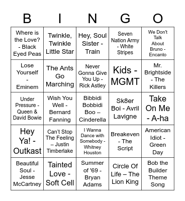 FAMILY CAMP 2023 Bingo Card