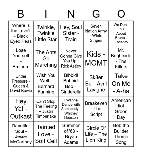 FAMILY CAMP 2023 Bingo Card