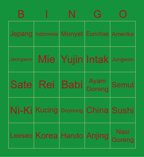 Soul's ;) Bingo Card