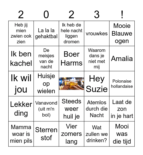 Bingo oud & nieuw Sigrid Bingo Card