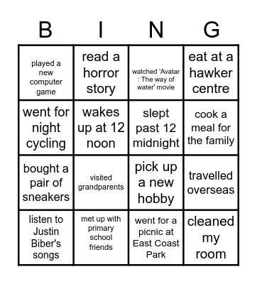 Class Bingo 2023 Bingo Card