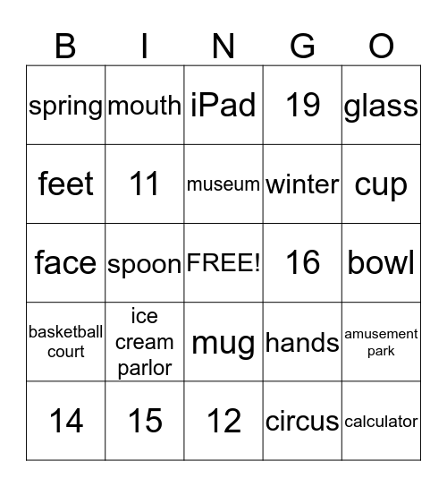WIZARD Bingo Card