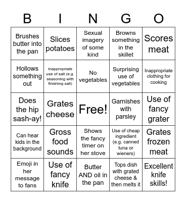 Essen Bingo! Bingo Card