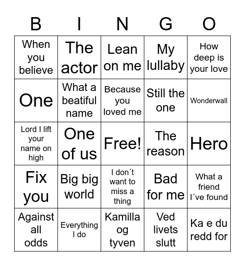 Olaug 40 år versjon 2 Bingo Card