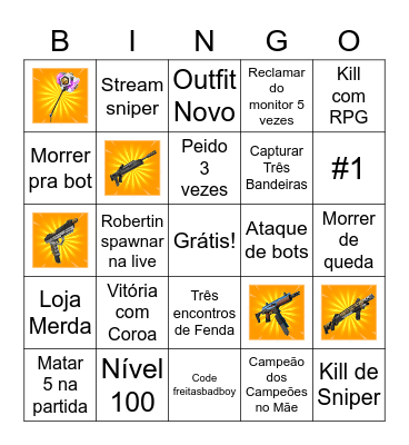 Live Freittax Bingo Card