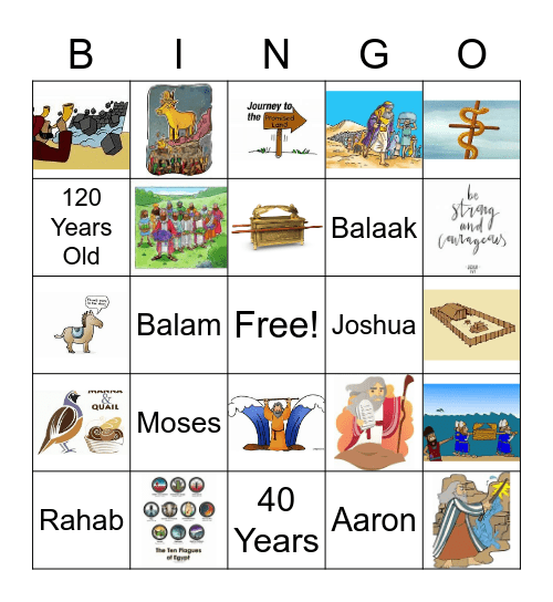 Moses and the Israelites Bingo Card
