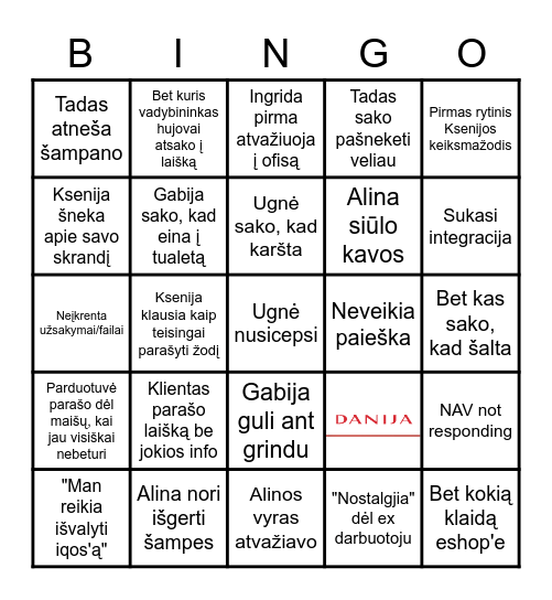 ŠMC Bingo Card