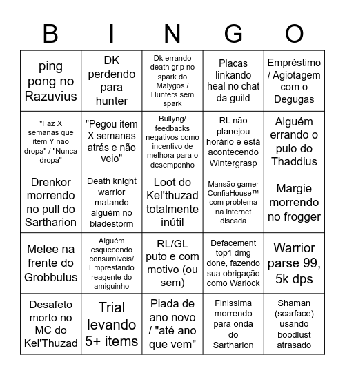 Confia Bingo Card