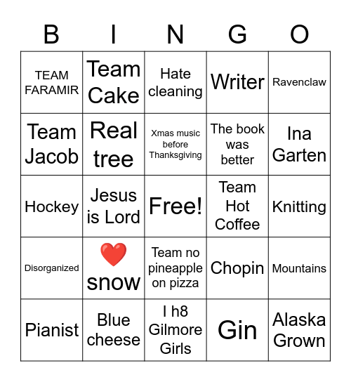 KATIE☺️ Bingo Card