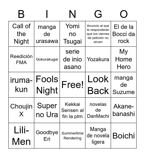 Anuncios Panono 2023 Bingo Card