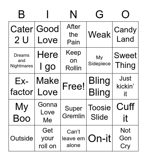 Griffins Game Night Bingo Card