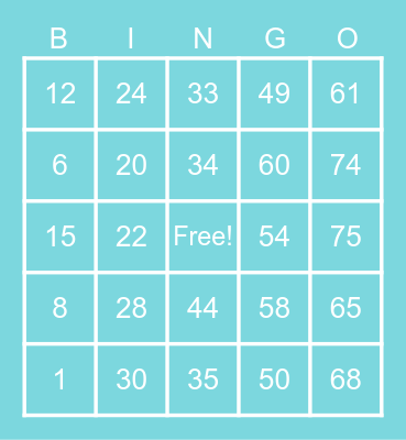 Carl Pogi Bingo Card