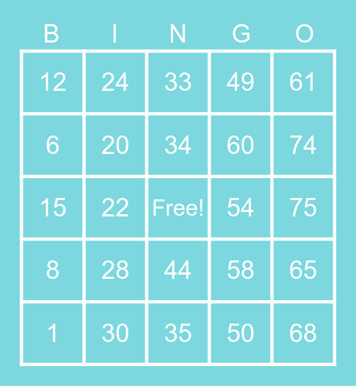 Carl Pogi Bingo Card