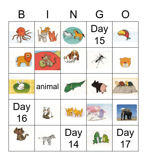 Let's play game ! Bingo Card