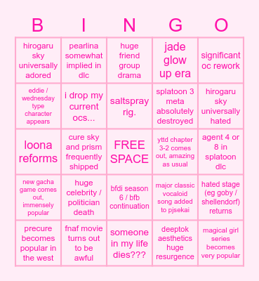 2023 bingo card yass Bingo Card