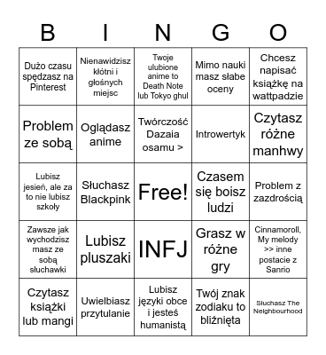 Moje bingo Card