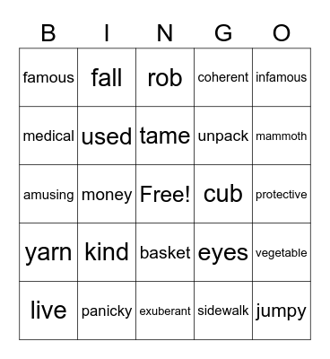 SKO BINGOOOOO Bingo Card