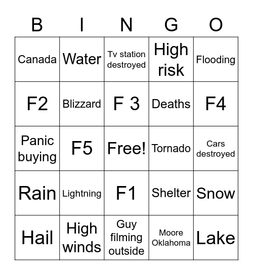 may 31 1998 Bingo Card