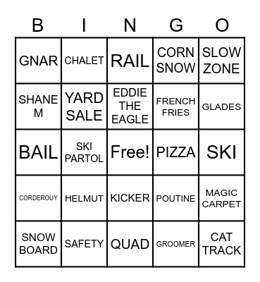 LINGO BINGO Card