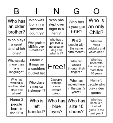 FRIENDS BINGO Card