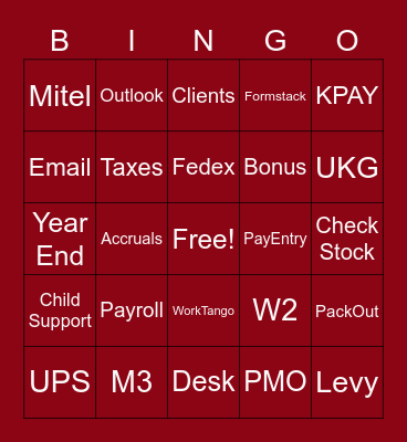 EMS Bingo Card