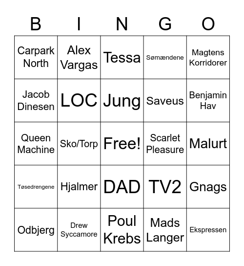 RINGSTED FESTIVAL 2022 Bingo Card